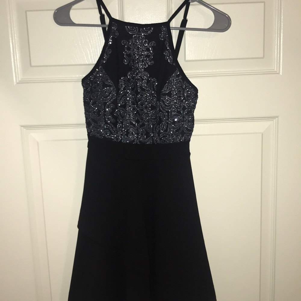 fancy black dress